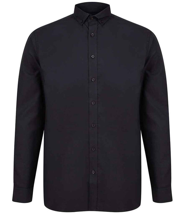 Henbury Modern Long Sleeve Classic Fit Oxford Shirt