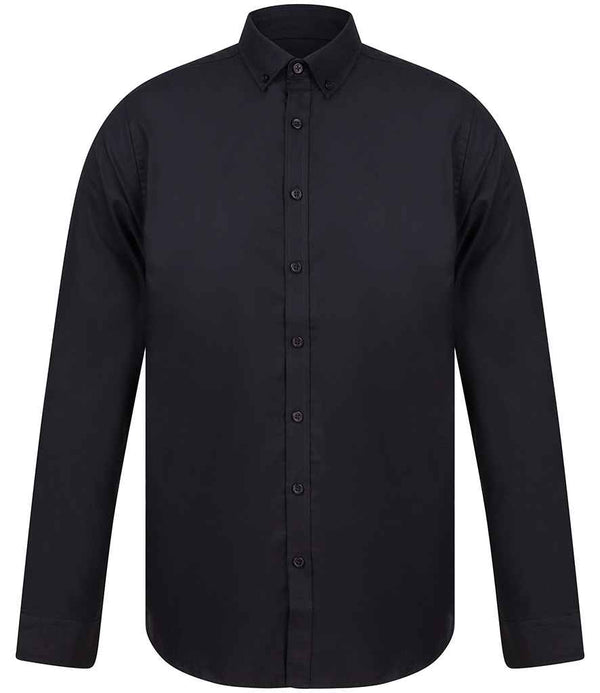 Henbury Modern Long Sleeve Slim Fit Oxford Shirt
