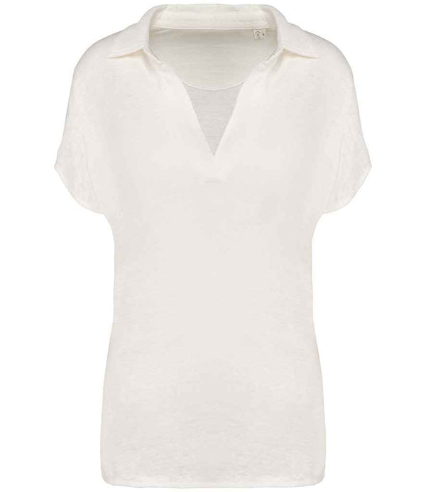 Native Spirit Ladies Linen Polo Shirt