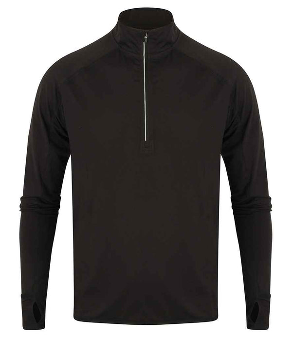 Tombo Long Sleeve Zip Neck Performance Top